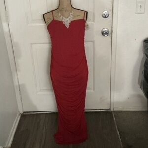 a new day Strapless Red Dress